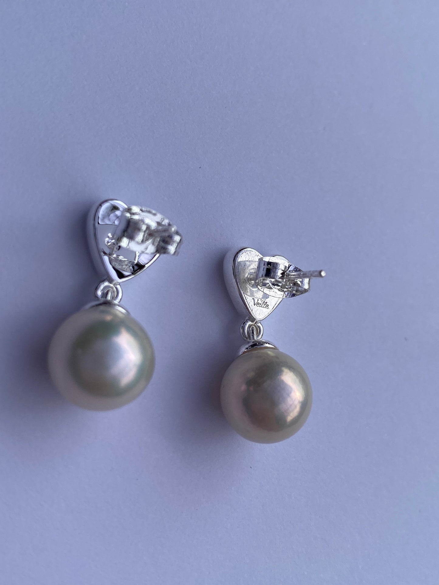 Teresa's Pearl earrings in silver plating