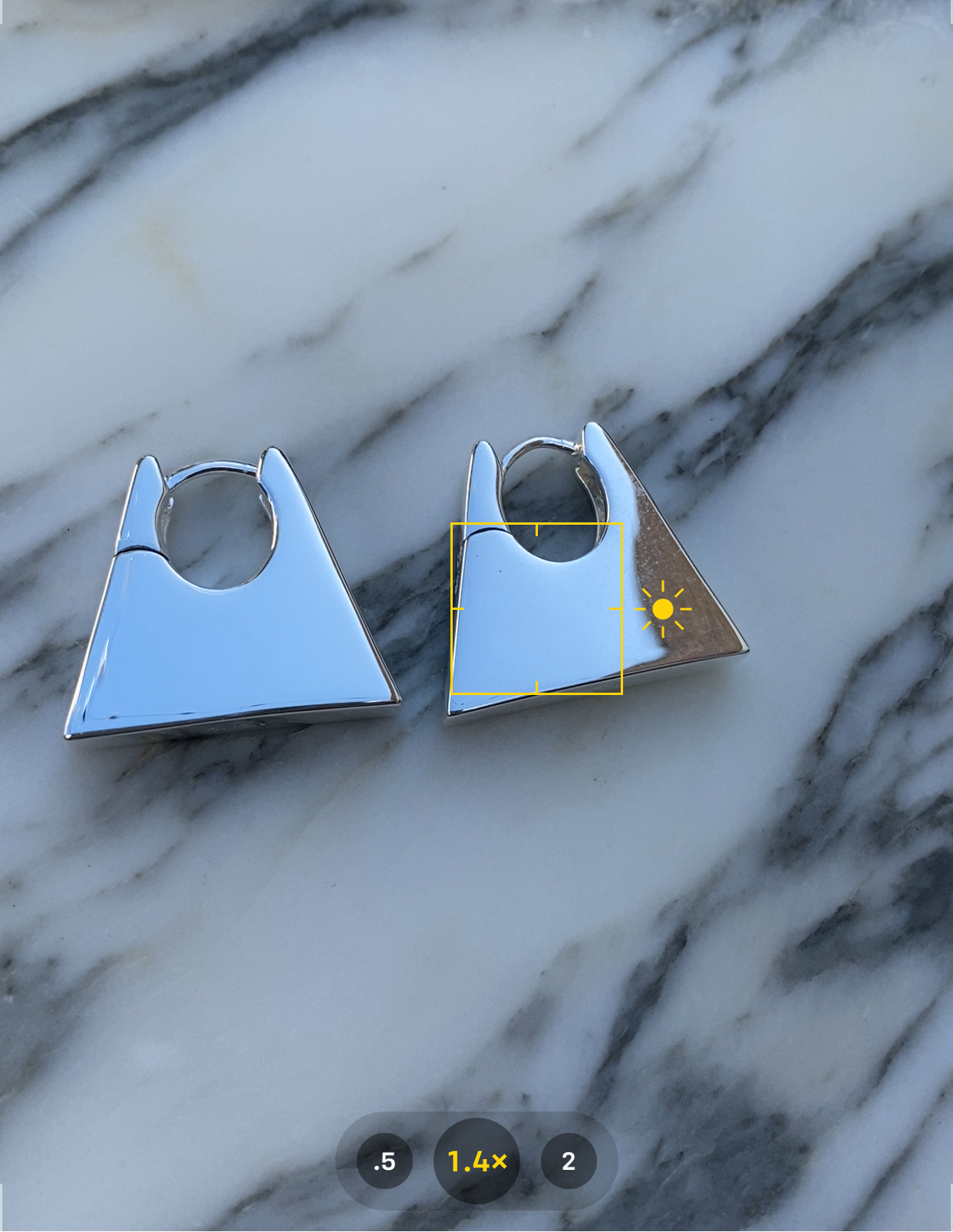 'Presley Padlock' statement earrings in silver plating