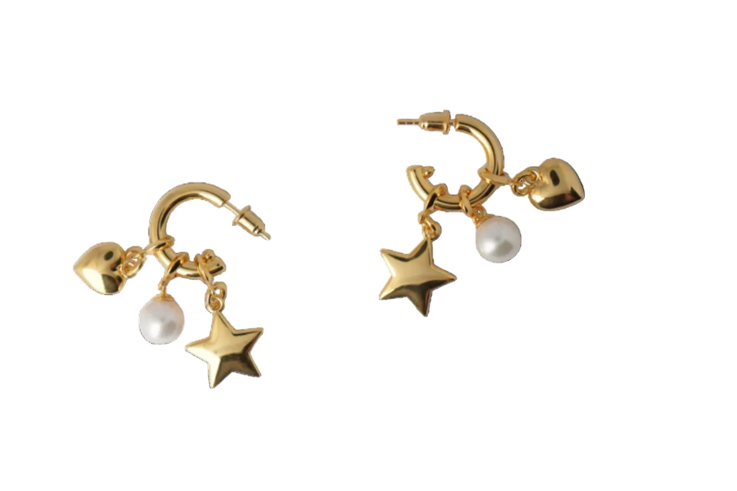 Halo charm hoop earrings