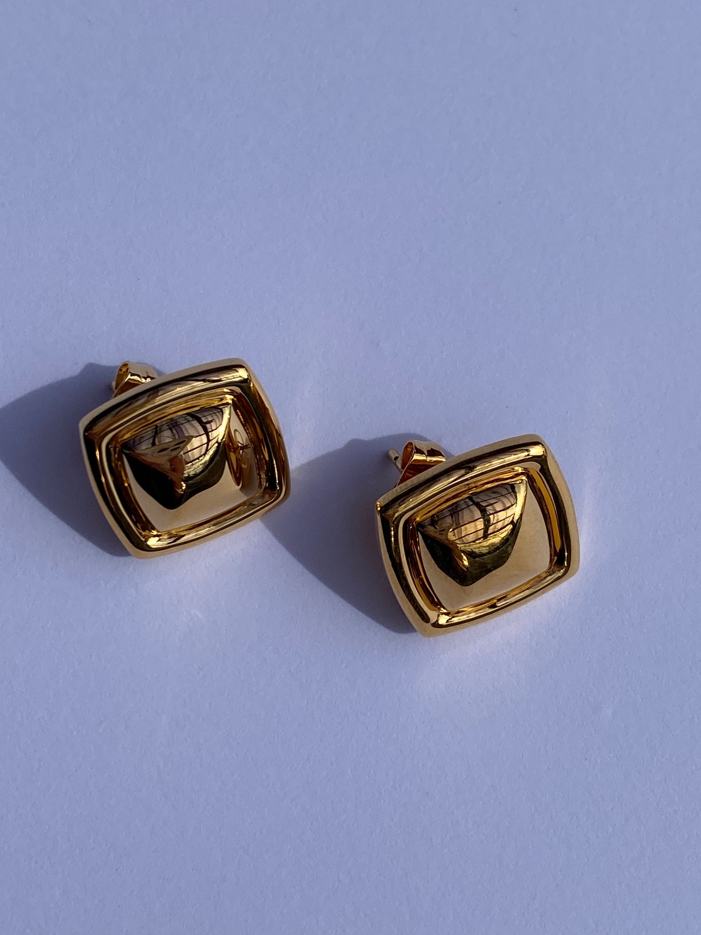 Rosie's bold stud earrings in gold plating