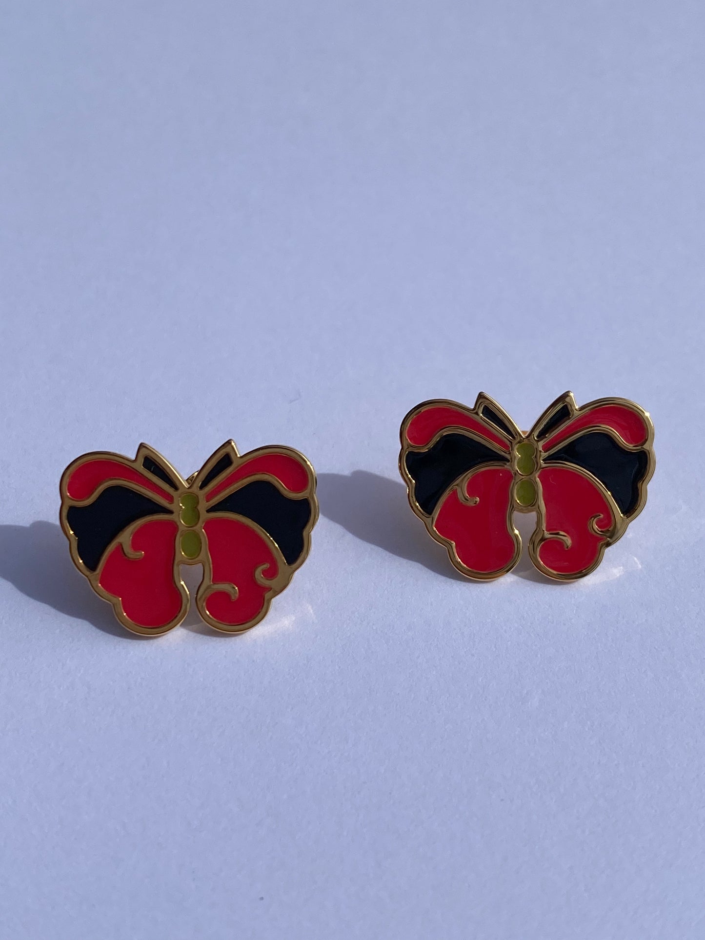 Butterfly Ball Statement earrings with gold plating