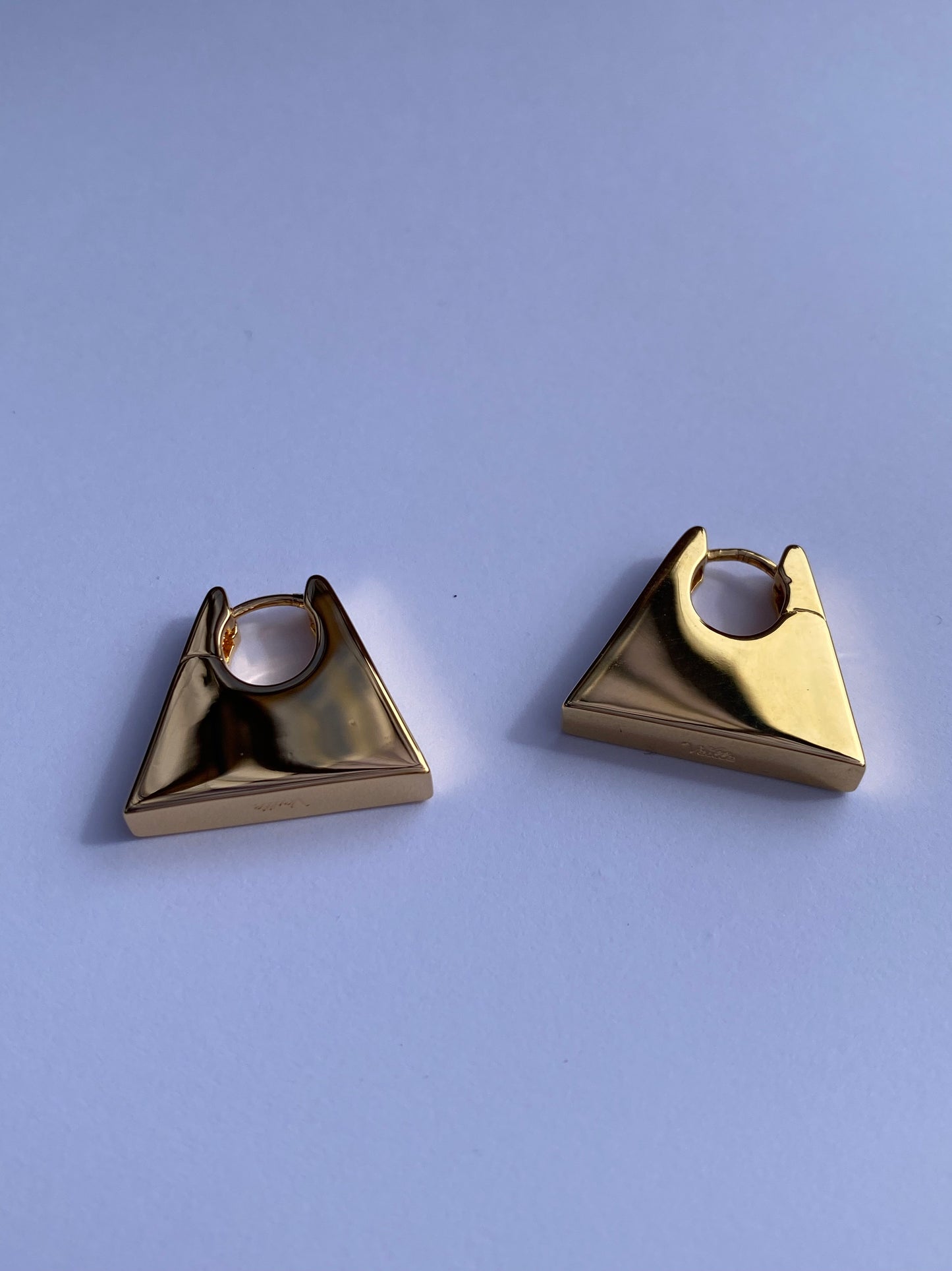 'Presley Padlock' statement earrings in gold plating