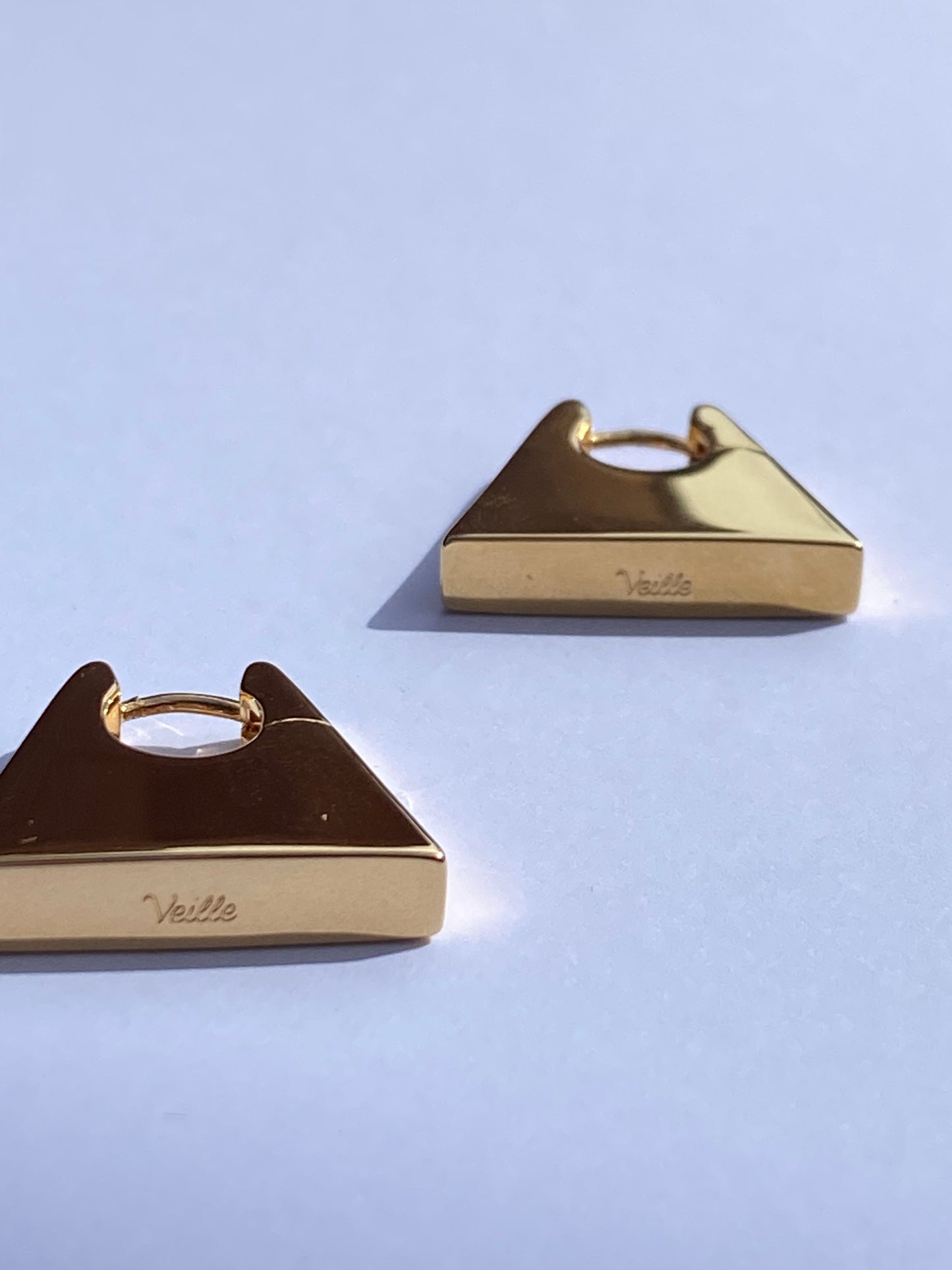 'Presley Padlock' statement earrings in gold plating