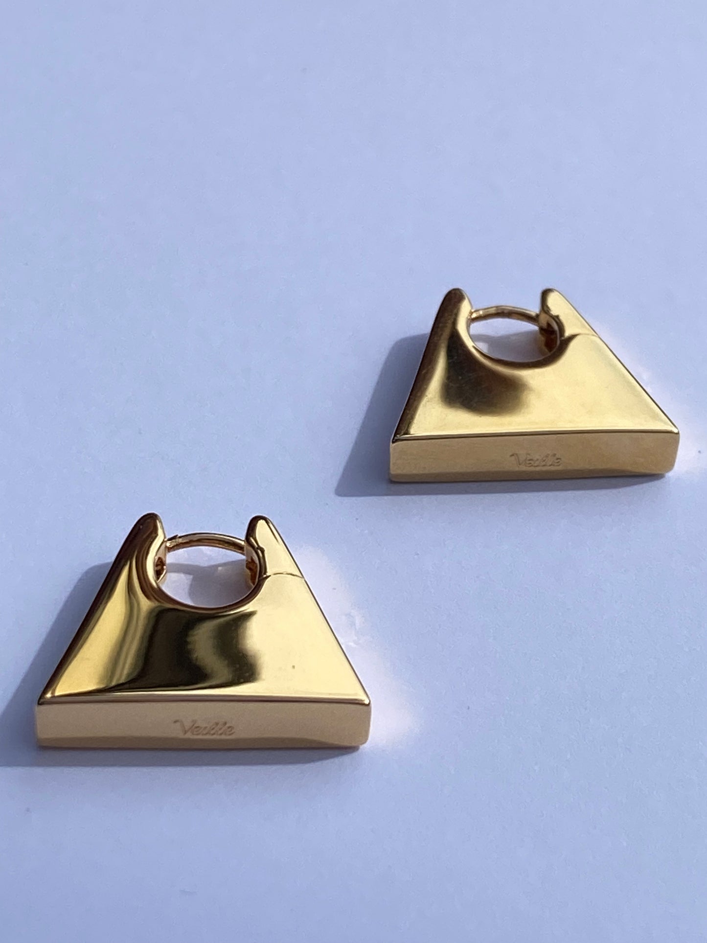 'Presley Padlock' statement earrings in gold plating