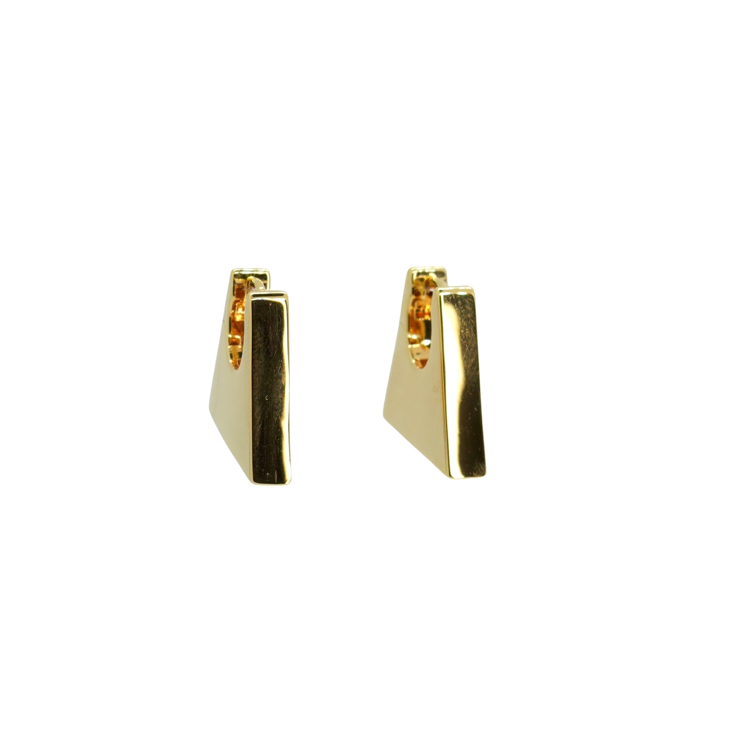 'Presley Padlock' statement earrings in gold plating