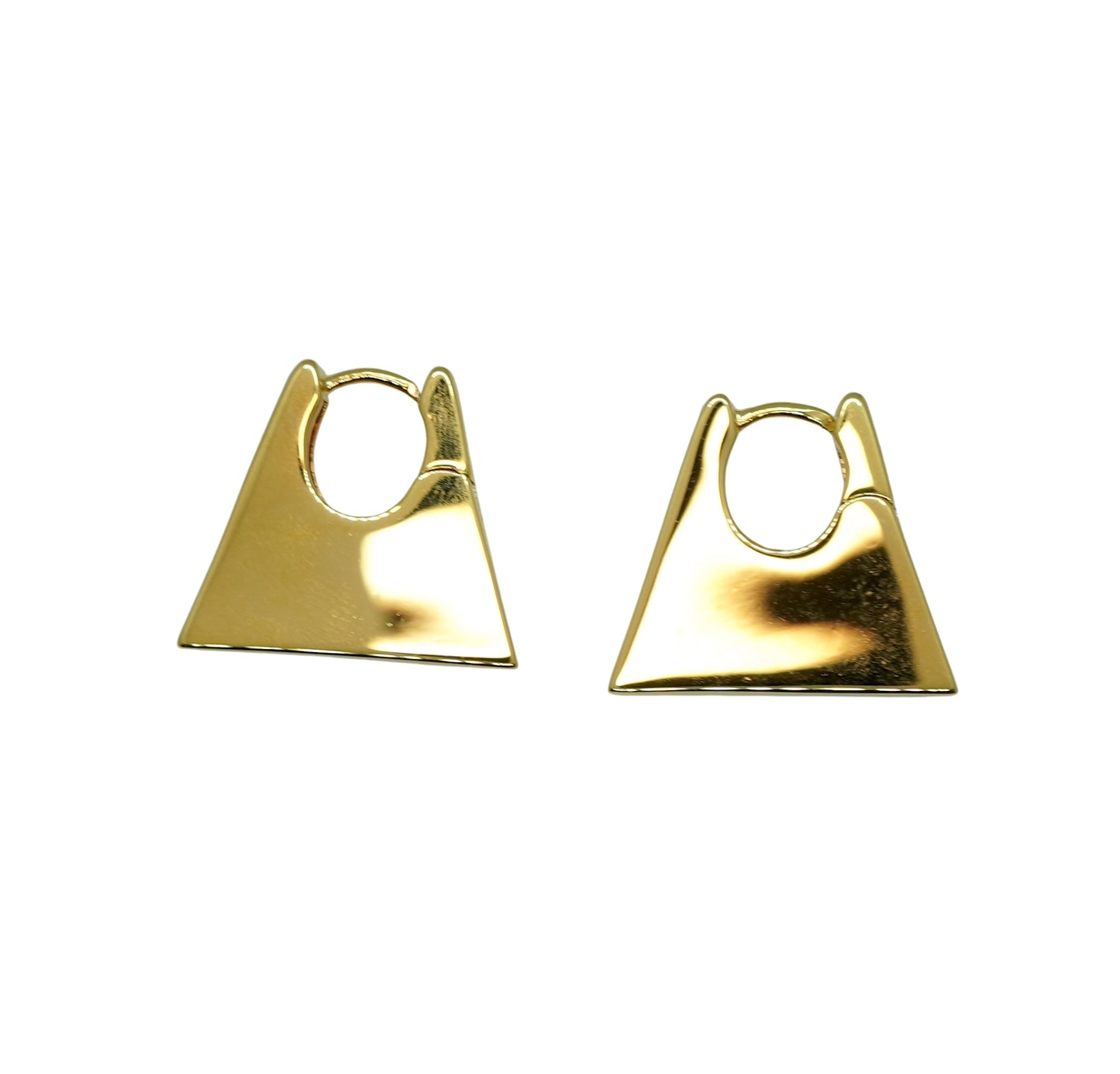 'Presley Padlock' statement earrings in gold plating