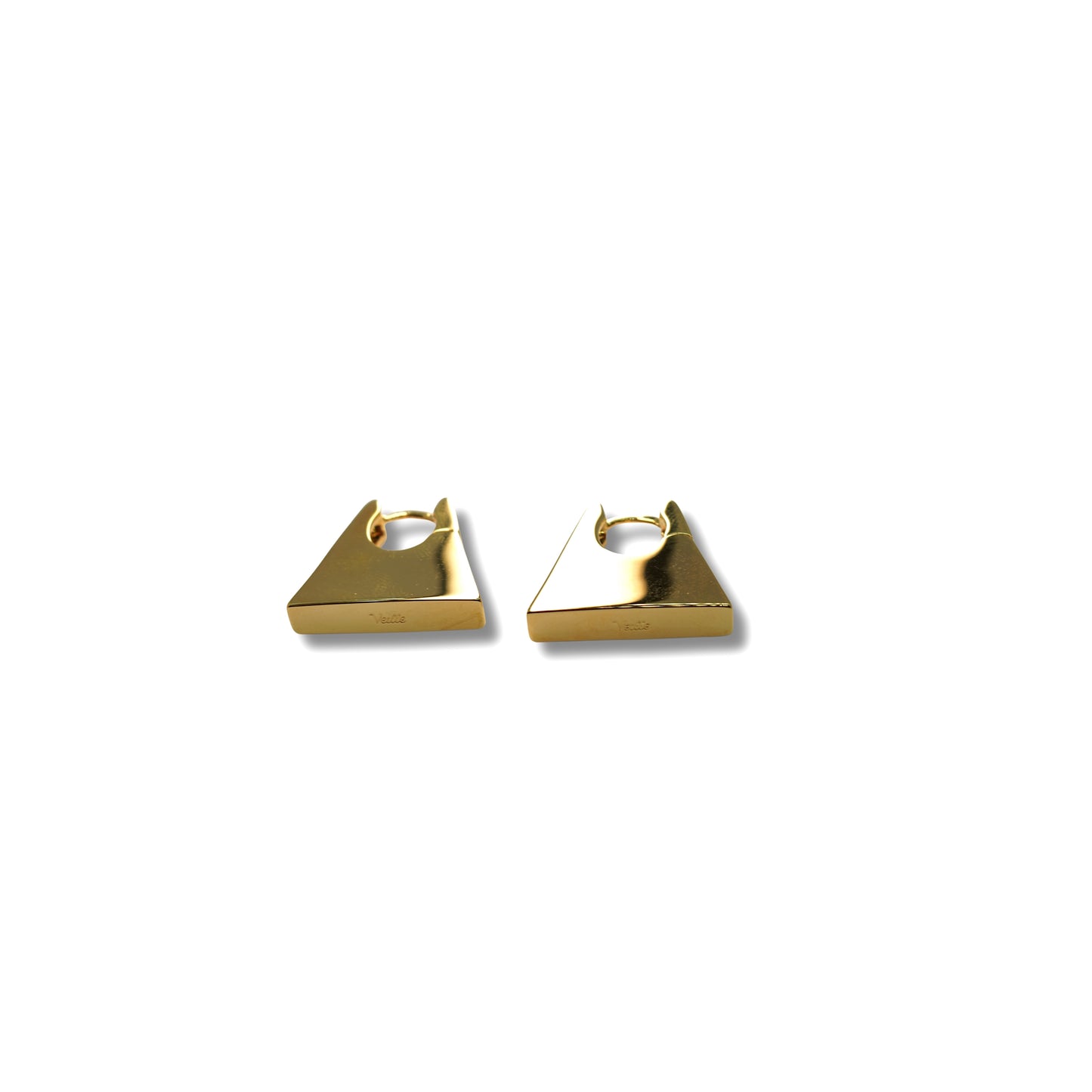 'Presley Padlock' statement earrings in gold plating