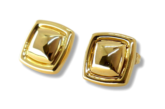 Rosie's bold stud earrings in gold plating