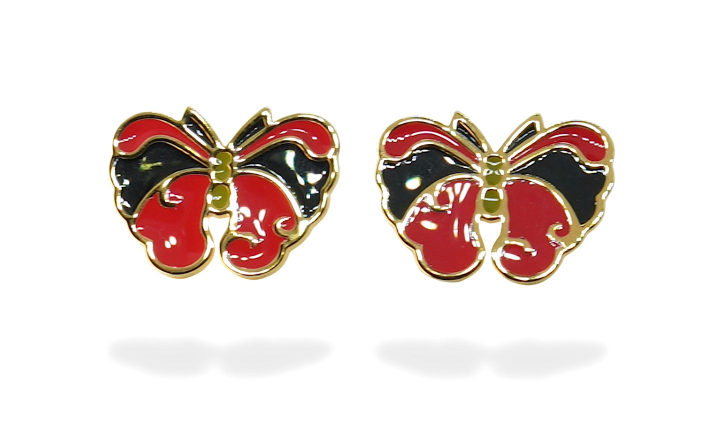 Butterfly Ball Statement earrings with gold plating